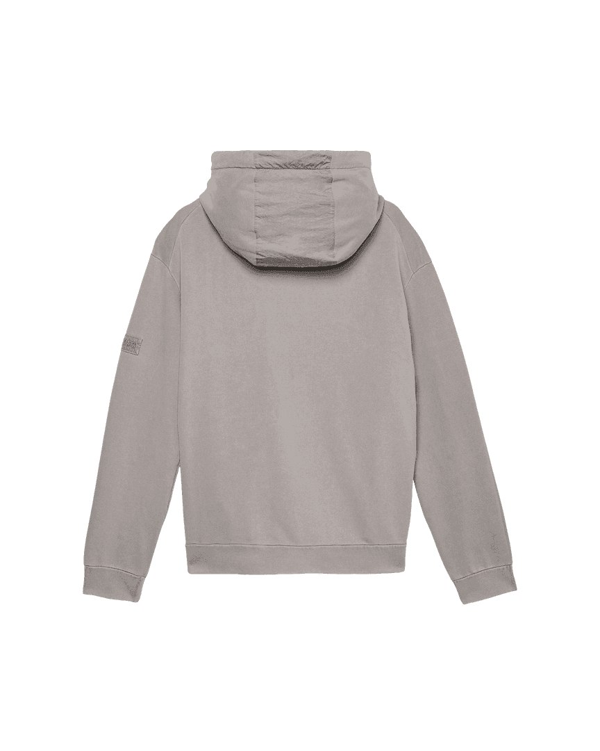 Felpa con cappuccio in cotone e nylon - immagine 2